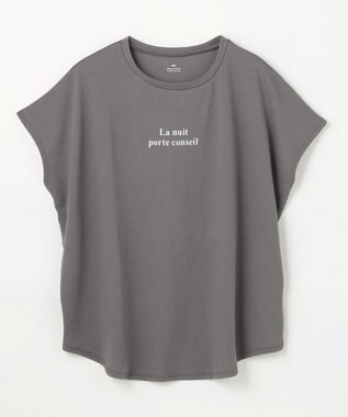 ANY ANYファンクションワイドフレンチスリーブTシャツ スレート