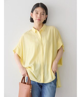 AMERICAN HOLIC サラックールフレンチスリーブシャツ Stripe Yellow