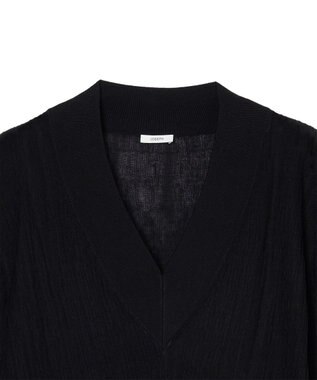 JOSEPH クリンクルリブ　Vネックニット Black