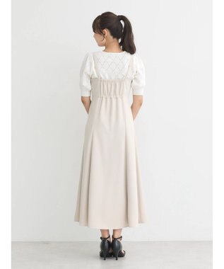 earth music&ecology 胸元ベルトキャミワンピース Ecru