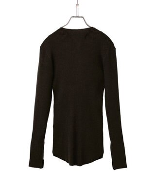 FORFORMO High-stretch Lib Knit Tops ハイストレッチリブニットトップス ブラック