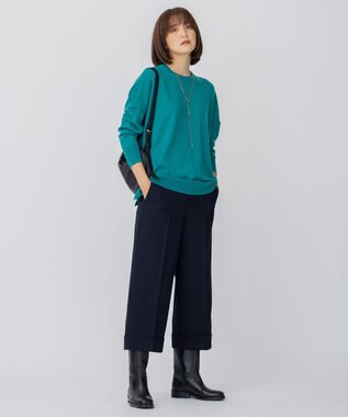 23区 【12色展開/新色追加】ウーステッドウール ビッグシルエット ニット [WEB限定]ダークグリーン系