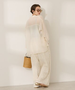 AMERICAN HOLIC プリーツレースパンツ Ivory