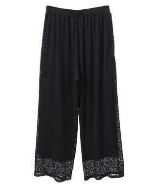 AMERICAN HOLIC プリーツレースパンツ Black