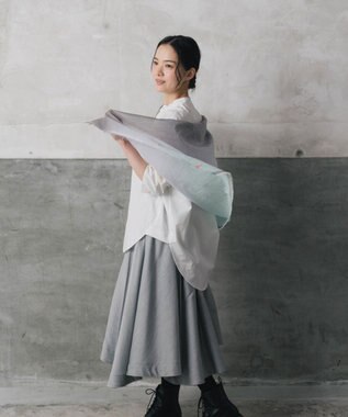 POLS 播州織 極細コットンストール Sサイズ チャコール