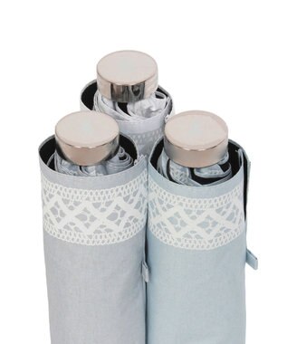 MOONBAT 【WEB限定/ 遮光率100％/遮熱/UV】POLO RALPH LAUREN（ポロ ラルフローレン）晴雨兼用日傘 ワンポイント ポロポニー レース 折りたたみ傘 グレー