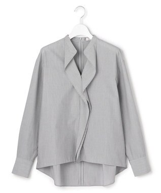 ICB 【先行予約】クリーンブロード ラッフルデザイン プルオーバーブラウス ブラックストライプ