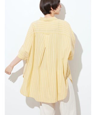 AMERICAN HOLIC ＷポケットバックタックＢＩＧシャツ Stripe