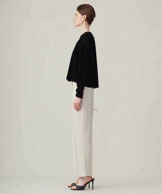 ICB L 【洗える】ライトダブルクロス ストレートパンツ トープ系