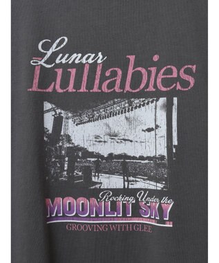 earth music&ecology ツアープリントＴシャツ Charcoal Gray