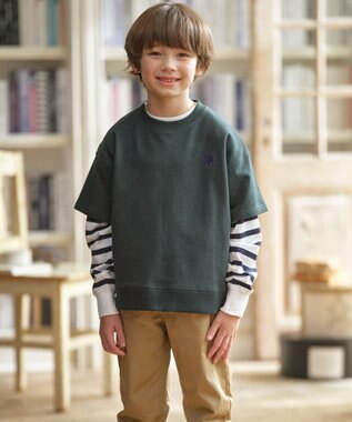 J.PRESS KIDS 【100-130cm】ボーダーミックス カットソー ネイビー系1