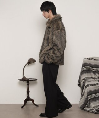 WEGO フェイクファーZIPブルゾン ライトベージュ