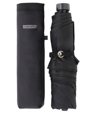MOONBAT 【大きめ】マッキントッシュ フィロソフィー 晴雨兼用日傘 折りたたみ傘 グログラン／遮光 遮熱 UV ブラック