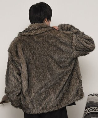 WEGO フェイクファーZIPブルゾン ライトベージュ