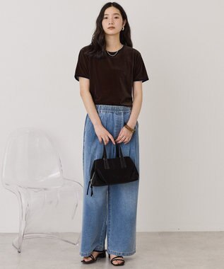 AMERICAN HOLIC シアーベロア配色プルオーバー Brown