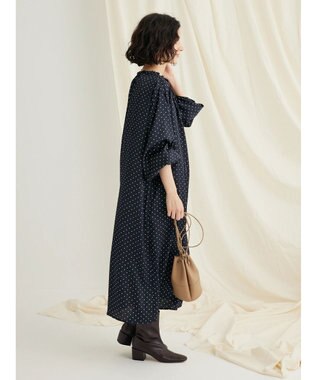 CRAFT STANDARD BOUTIQUE 柄ギャザーマキシワンピース Dot