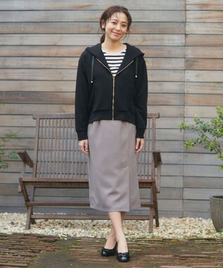 Feroux 裾フレア ロンＴ アイボリー系1