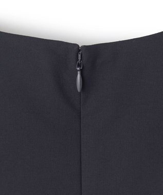 UNFILO ウールライク Vネックワンピース ネイビー