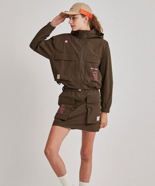 PW CIRCULUS 【撥水加工/軽量/ストレッチ】【WOMEN】ビッグポケット スカート ダークブラウン系