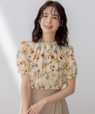 組曲 S フラワープリント ブラウス アイボリー系5