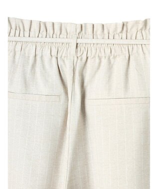 earth music&ecology リネンライクテーパードパンツ（ストライプ） Stripe Beige