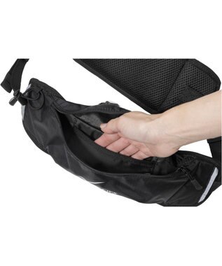 CW-X 【UNISEX】バッグ　ウエストポーチ　ユレにくい設計　小物収納可　ボトルイン可　/ワコール　HYO070 ブラック