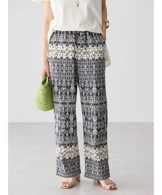 AMERICAN HOLIC パネルプリントリラックスパンツ Charcoal Gray