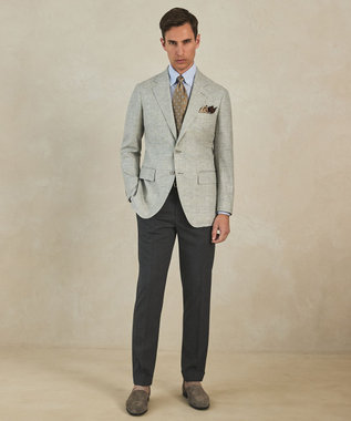 GOTAIRIKU 【CANONICO/カノニコ】ヴィンテージ ジャケット_エクリュグレンチェック ライトグレー系4