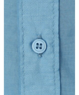 earth music&ecology シアーバンドカラーシャツ Blue