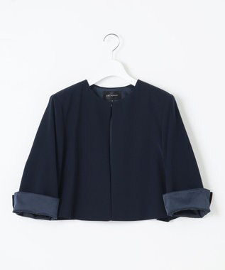 23区 S 【APPLAUDIR】ダブルクロス タックジャケット ネイビー系