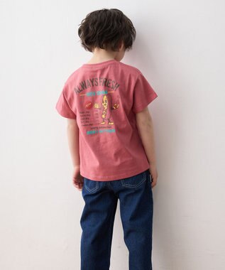 ANY KIDS バックプリント 半袖Tシャツ レッド（ホットドッグ）
