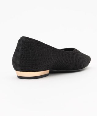 steppi 【洗える/撥水】メタルヒール フラット パンプス ブラック