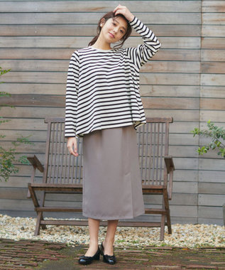 Feroux 裾フレア ロンＴ アイボリー系1