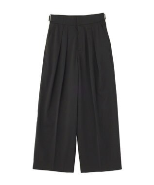 Green Parks タックワイドパンツ Black