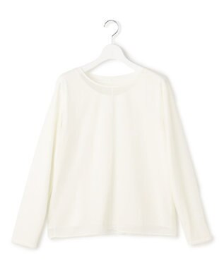 ICB L イージージョーゼット シアーレイヤードカットソー オフホワイト