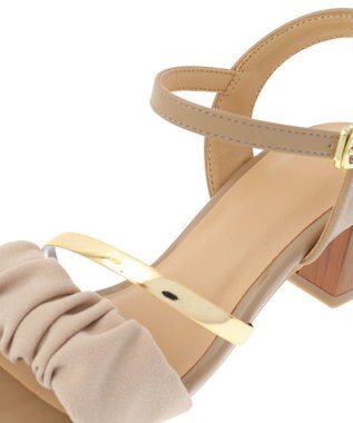 Green Parks ・ｍｉｎｉａ　ギャザーストラップサンダル Beige