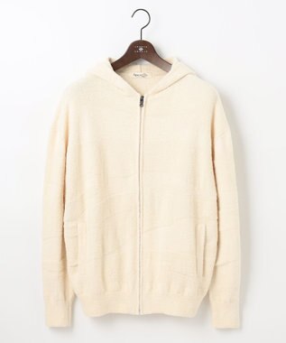 JOSEPH ABBOUD MOUNTAIN 【SPACE／UNISEX】ベアフリースカモフラージュ パーカー アイボリー系