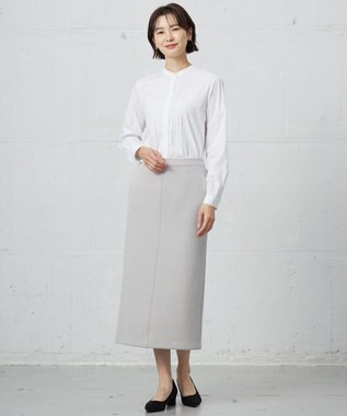 J.PRESS LADIES S 【洗える】ダンボールジャージー ナロー スカート グレー系