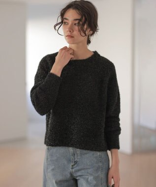 組曲 ラメシャギーニット ブラック系