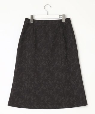 J.PRESS LADIES CARETTAジャカード スカート ネイビー系