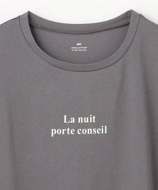 ANY ANYファンクションワイドフレンチスリーブTシャツ スレート