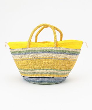 ONWARD CROSSET SELECT 【VIOLAd’ORO】MIRO アバカカラーボーダーバッグ S yellow×blue