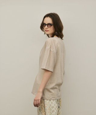 GRACE CONTINENTAL タックロゴTシャツ ベージュ