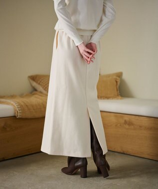 #Newans 【洗濯機可能/セットアップ】ナローシルエットエアリースカート オフ