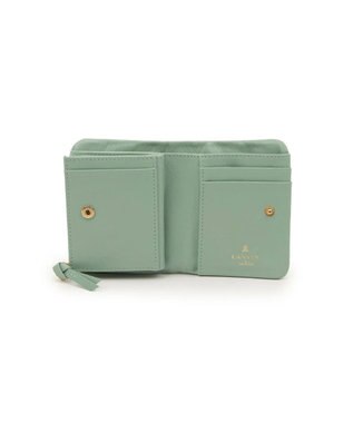 LANVIN en Bleu ペアル 二つ折Lファスナー財布 グリーン