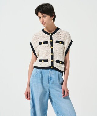 GRACE CONTINENTAL ショートニットベスト キナリ