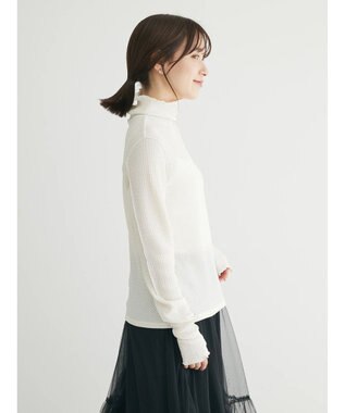 Green Parks ２ｗａｙポコポコタートルカットソー Ecru