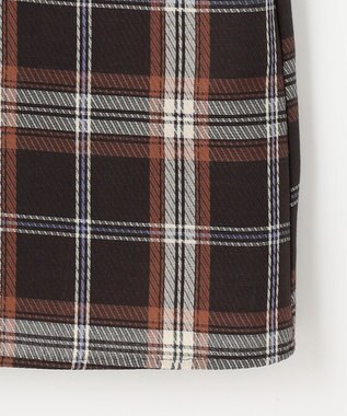 組曲 シアーツイルチェック フリルブラウス アプリコットブラウン系3