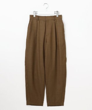 自由区 【SHIHOさん着用】デニムライクツイルカーブテーパード パンツ ブラウン