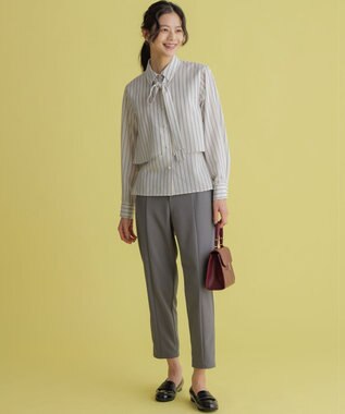 組曲 【WEB限定】ジョーゼットジャージーテーパード パンツ グレー系